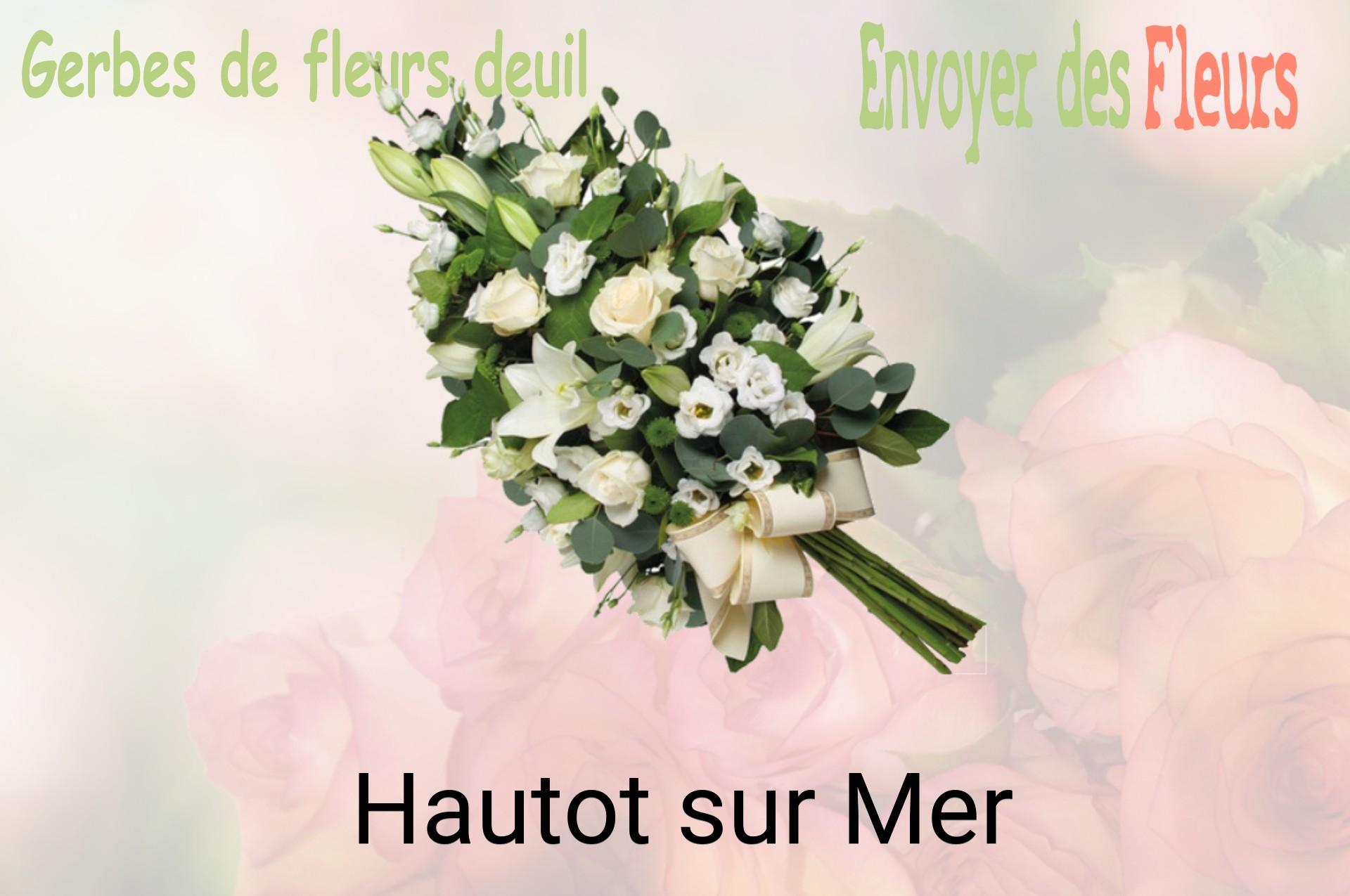 Gerbe de fleurs de deuil livrée à Hautot-sur-Mer